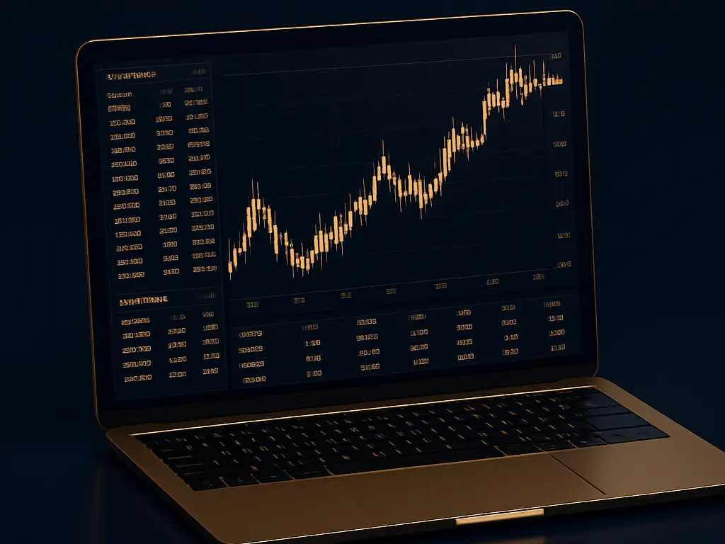 A MAM trading terminal showing allocation across multiple managed accounts on a laptop